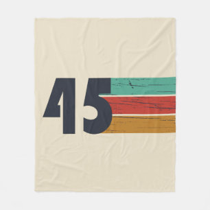 Geboren im Jahr 1945 Vintage 80. Geburtstagsgesche Fleecedecke
