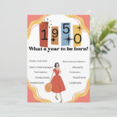 Geboren im Jahr 1950 Ein Jahr, um sich an den Gebu Karte (Stehend Vorderseite)
