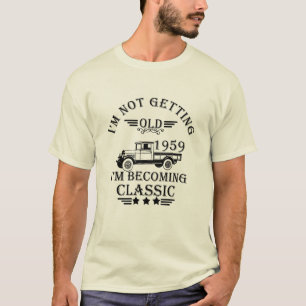 geboren im Jahr 1959 Vintager Geburtstag schwarz T-Shirt