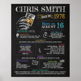 Geboren im Jahr 1978 Männerunterschreiben für eine Poster