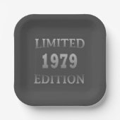 geboren im Jahr 1979 Geburtstagslizenz Pappteller (Vorderseite)