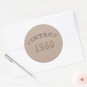 Geboren im Jahr 1980 Geburtstagsgeschenk Runder Aufkleber