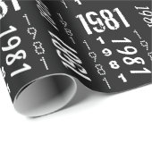 Geboren im Jahr 1981 Geburtstagspapier Geschenkpapier (Rolleneckpunkt)