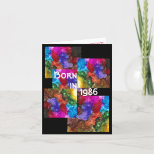 Geboren im Jahr 1986 Geburtstagsspass Karte