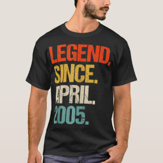 Geboren im Jahr 2005 19 Jahre alt Made in 2005 19. T-Shirt