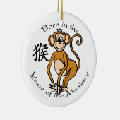 Geboren im Jahr der Affe-Verzierung Keramikornament (Rechts)