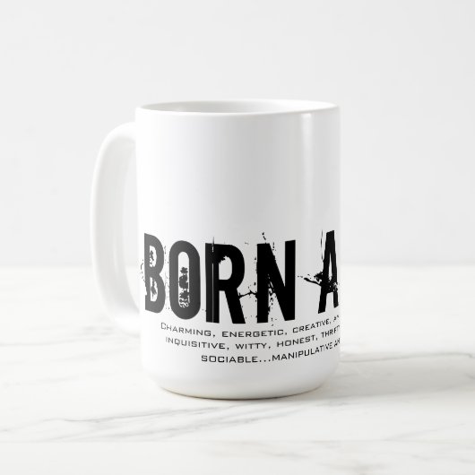 Geboren im Jahr der Ratte Kaffeetasse (Vorderseite Links)