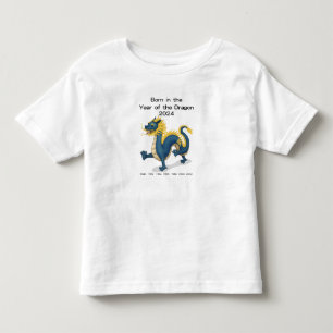 Geboren im Jahr des Drachen 2024 Chinesischer Zodi Kleinkind T-shirt