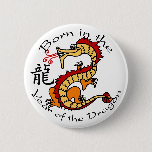 Geboren im Jahr des Drachen (chinesisch) Button (Vorderseite)