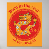 Geboren im Jahr des Drachen - Chinesischer Zodiak Poster (Vorne)