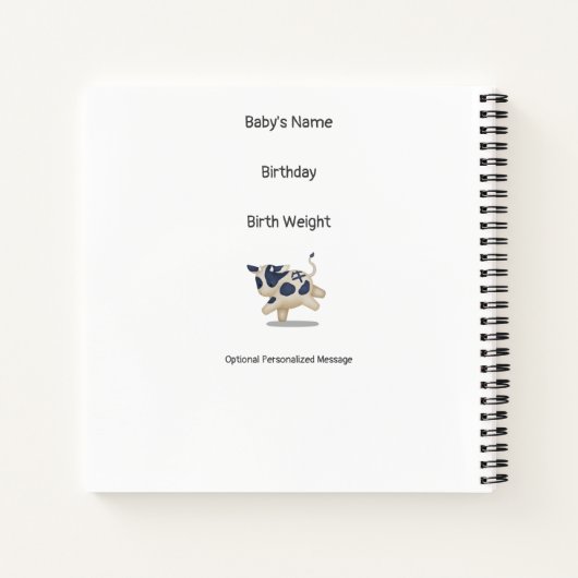 Geboren im Jahr des ersten Jahrgangs des Ox-Babys Notizblock (Rückseite)