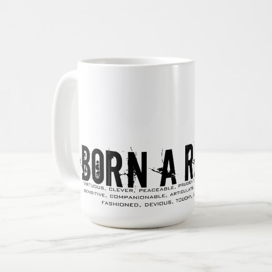 Geboren im Jahr des Kaninchens Kaffeetasse (Vorderseite Links)