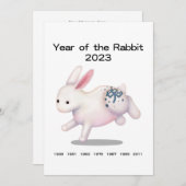 "Geboren im Jahr des Kaninchens" Personalisiert 20 (Vorne/Hinten)