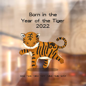 Geboren im Jahr des Tiger 2022 - Chinesischer Zodi Fensteraufkleber (Blatt 2)