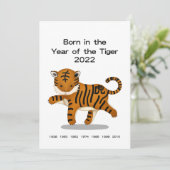 "Geboren im Jahr des Tigers" Personalisiert 2022 (Stehend Vorderseite)