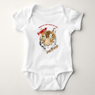 Geboren im Jahr Tiger Watercolor 2022 New Baby Baby Strampler