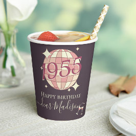 Geboren im Jahre 1955, 70. Geburtstag Retro-Party Pappbecher