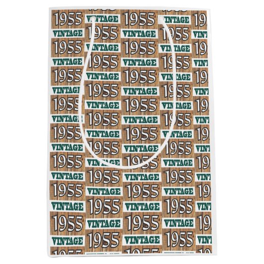 Geboren im Jahre 1955 Mittlere Geschenktüte (Vorderseite)