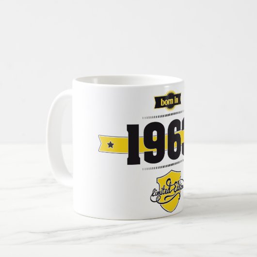 Geboren im Jahre 1963 Kaffeetasse (Vorderseite Links)