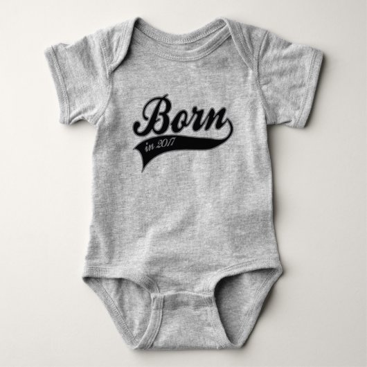 Geboren im Jahre 2017 Baby Strampler (Vorderseite)