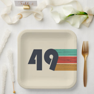 Geboren im Jahrgang 1949 zum Geburtstag Pappteller