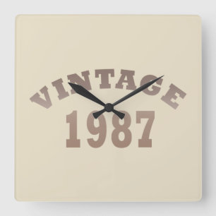 geboren im Jahrgang 1987 Geburtstag Quadratische Wanduhr