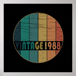 geboren im Jahrgang 1988 Geburtstag Poster