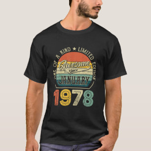 Geboren im Januar 1978 44 Jahre Tee Vintage 44. Ge