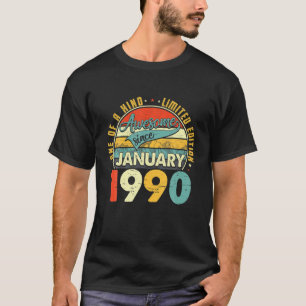 Geboren im Januar 1990 32. Geburtstagsgeschenk Ret T-Shirt