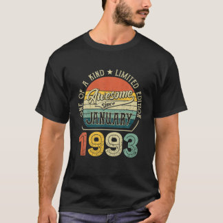 Geboren im Januar 1993 29 Jahre T-Shirt Vintag 29.