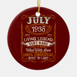 Geboren im Juli 1938 Vintag 84. Geburtstag 84 Jahr Keramik Ornament