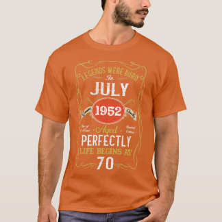Geboren im Juli 1952 70. Geburtstag 70 Jahre T-Shirt