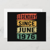 Geboren im Juni 1976 Postkarte (Vorne/Hinten)