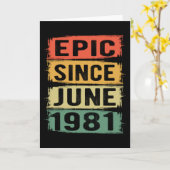 Geboren im Juni 1981 Karte (Gelbe Blume)