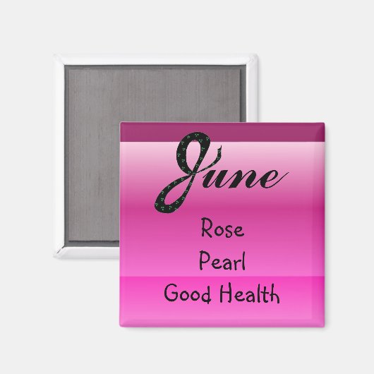 Geboren im Juni Magnet (Vorderseite/Rückseite)