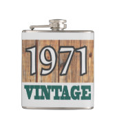 Geboren im Kolben von 1971 Flachmann (Vorderseite)