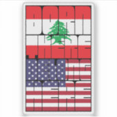 Geboren im Libanon, gehört Amerika Aufkleber (Vorderseite)