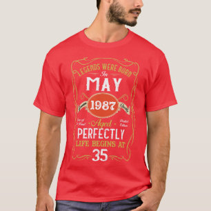 Geboren im Mai 1987 35. Geburtstag 35 Jahre T-Shirt