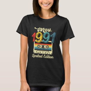 Geboren im Mai 1991 Kassette Tape 30. Geburtstag M T-Shirt