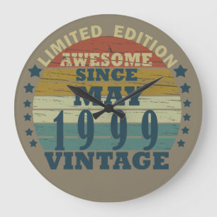 Geboren im Mai 1999 Vintager Geburtstag Große Wanduhr
