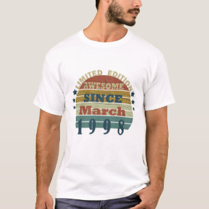 geboren im März 1998 Vintager Geburtstag T-Shirt