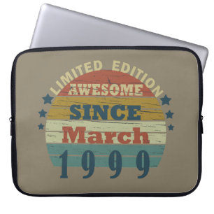 geboren im März 1999 Vintage Geburtstag Laptopschutzhülle
