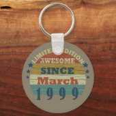 geboren im März 1999 Vintager Geburtstag Schlüsselanhänger (Vorderseite)