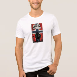 Geboren im Norden – Wikinger Krieger Norwegen Flag Tri-Blend Shirt