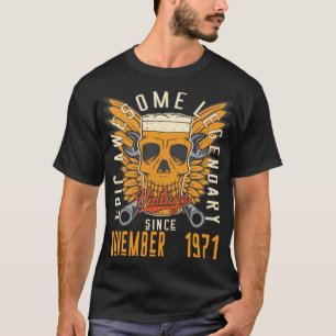 Geboren im November 1971 Vintager Geburtstag T-Shirt