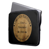 geboren im November 1980 Vintager Geburtstag Laptopschutzhülle (Vorderseite Links)