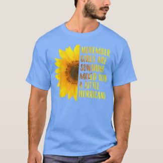 Geboren im November Geburtstag Sonnenblumen Mattie T-Shirt