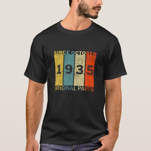 Geboren im Oktober 1935 Original Parts Joke T-Shirt (Vorderseite)