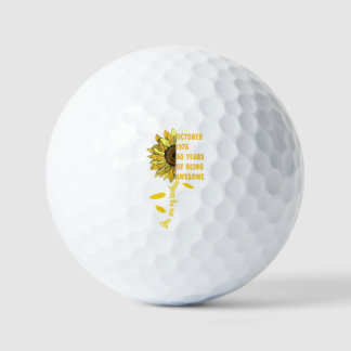 Geboren im Oktober 1966 Sonnenblume 60. Geburtstag Golfball