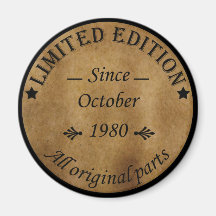 geboren im Oktober 1980 Vintager Geburtstag